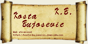 Kosta Bujošević vizit kartica